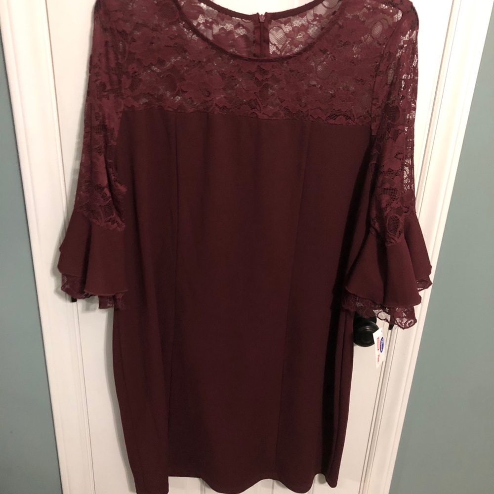 🍂 Autumn Burgundy Dress
